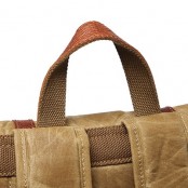 03PL WAXVINTAGE® woskowany płócienny plecak bawełniany damski / męski. Dodatki skórzane. Kolor  khaki