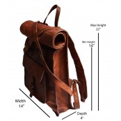 TP2 Skórzany plecak rolowany VINTAGE 2™ damski / męski. Idealny na laptopa. Rozmiar: 14"