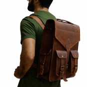TP3 Wielofunkcyjny skórzany plecak - raportówka VINTAGE 3™ damski / męski. Idealny na laptopa. Rozmiar: 10,5"