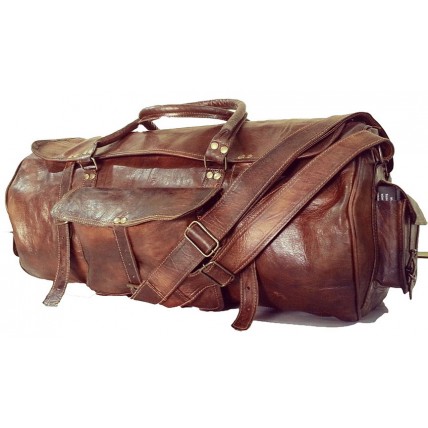 TP1 Mała torba podróżna na ramię z funkcją plecaka TRAVELLER MAX™. Skóra naturalna. Rozmiar: 20"