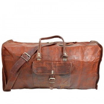 TP6 Skórzana torba podróżna HOLDALL VINTAGE™. Skóra naturalna. Mała i średnia. Rozmiar: 22"-24"