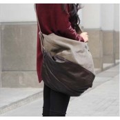 05TM Płocienna damska miejska torba worek na ramię SAFFI CROSSBODY™  Beżowa